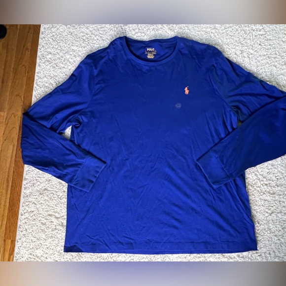Men’s XL Polo by Ralph Lauren Blue Long Sleeve Shirt NWT - Picture 1 of 7